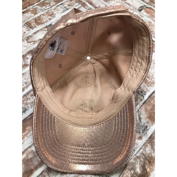 Disney Parks Mickey Mouse Rose Gold Sequin Metallic Baseball Women's Hat - Picture 5 of 6